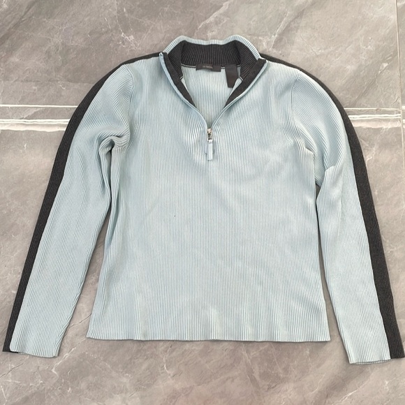 Women's Liz Claiborne Quarter Zip Pullover Collared Sweater Large - Picture 1 of 16